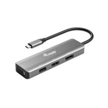 Equip 133485 external usb graphics card 3840 x 2160 px Black, Silver