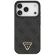 3. Guess Leather 4G Triangle Strass MagSafe Case for iPhone 17 Pro - Black