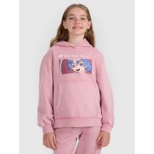 Girls' sweatshirt with hood, open, 4F 4FJRAW25TSWSF2294-54S