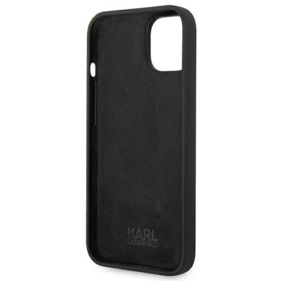 7. Karl Lagerfeld Silicone Karl`s Head Case for iPhone 13 / 14 / 15 - Black