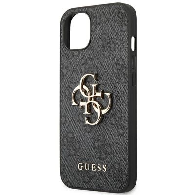 6. Guess 4G Big Metal Logo Case for iPhone 14 / 15 Plus - Gray