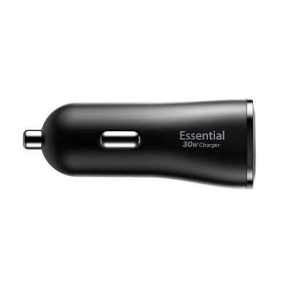 4. Spigen Essential EV302 30W 2-Port USB-A Car Charger - Black
