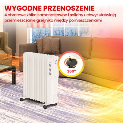 13. Extralink NY-25W1 2500W electric oil radiator, 11 fins