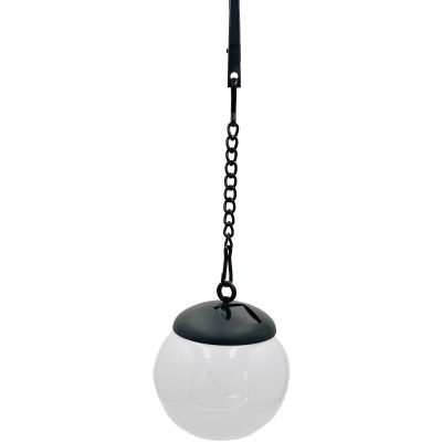 20. SOLAR LAMP PLASTIC BALL HANGING WITH CLIP 10X30CM