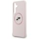 6. Karl Lagerfeld Silicone Karl & Choupette Heads MagSafe Case for Samsung Galaxy S25 FE - Pink