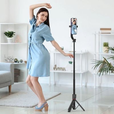 5. Tech-Protect L04S Bluetooth Selfie Stick with Tripod up to 95cm and 360 Head - Black