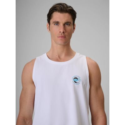 4. Men's regular sleeveless T-shirt with print 4F 4FRSS26TSLEM366-10S