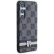 5. DKNY Leather Checkered Mono Pattern & Printed Stripes case for Samsung Galaxy S24+ - black