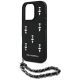 5. Karl Lagerfeld Saffiano Crystals w/Chain iPhone 16 Pro Case - Black