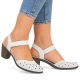 9. Rieker W RKR650 comfortable leather sandals white