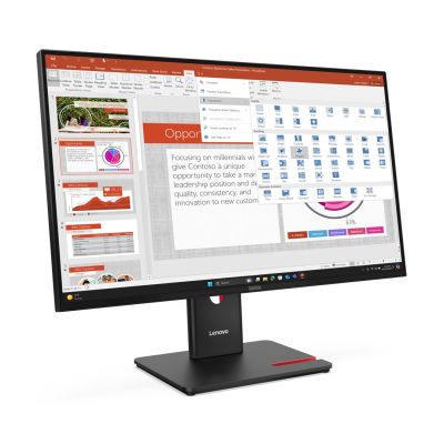 4. Lenovo ThinkVision T27-40 27" IPS FHD AG 4ms 300nits 120Hz HDMI, DP USB Webcam Eclipse Black