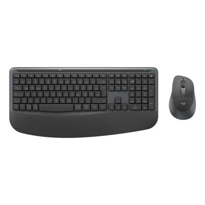 6. Logitech Signature Comfort Plus Combo MK880 for Business Keyboard Mouse Included Universal USB + Bluetooth QWERTZ German Graphite