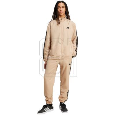 Men's adidas Sportswear Basic 3-Stripes Woven Tracksuit Beige JX3149