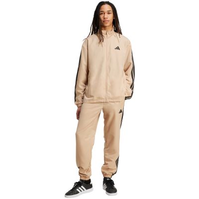 Men's adidas Sportswear Basic 3-Stripes Woven Tracksuit Beige JX3149