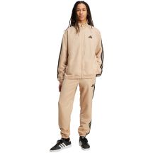 Men's adidas Sportswear Basic 3-Stripes Woven Tracksuit Beige JX3149