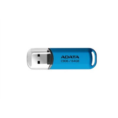 3. ADATA AC906-64G-RWB USB Flash Drive 64GB USB Type-A 2.0 Blue, Transparent