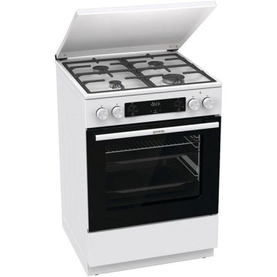 4. GORENJE GKS6C71WF gas-electric cooker 60 cm | AirFry | ExtraSteam | FrozenBake | white