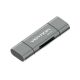 3. Vention SD/microSD Card Reader with USB 3.0 USB-C microSD Connectors Gray