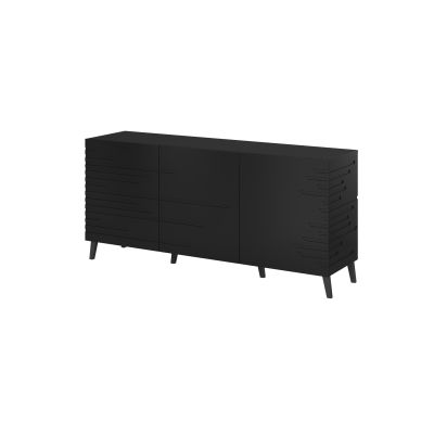 NOVA chest of drawers 155x40x72 black matt