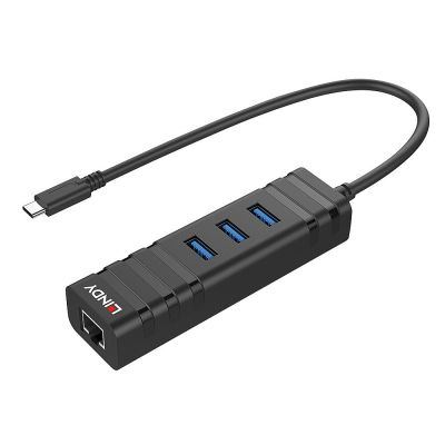 2. Lindy 43249 USB 3.2 Gen 1 (3.1 Gen 1) Type-C Hubs and Concentrators 5000 Mbit/s Black