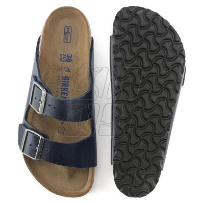 2. Birkenstock Arizona Soft Footbed Oiled Leather Narrow Women's/Men's Blue Blue for narrow feet oiled leather (1013644)