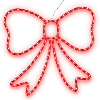 2. DECORATIVE BOW 55CM RED 120 LED