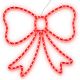 2. DECORATIVE BOW 55CM RED 120 LED