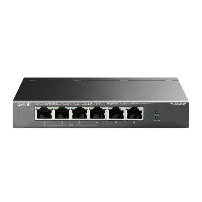2. TP-Link TL-SF1006P Network Switch Unmanaged Fast Ethernet (10/100) PoE Support Black