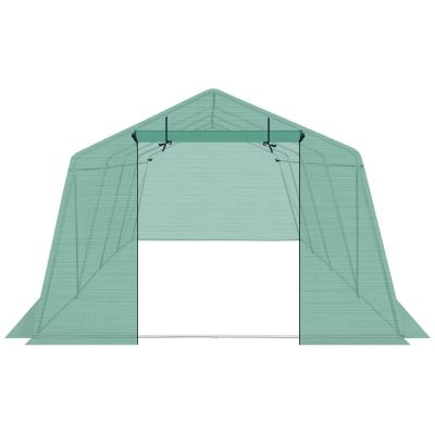 16. GREENHOUSE GARDEN TUNNEL 300x600x200CM PE STRUCTURE STEEL GREEN