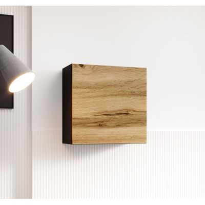3. VIGO square display cabinet 50/50/30 black/wotan oak