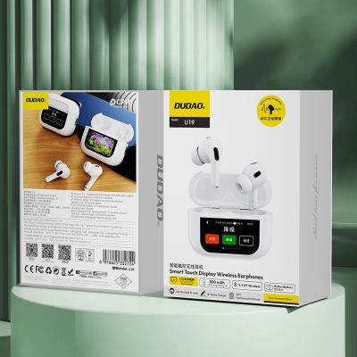 11. Dudao U19 in-ear TWS wireless Bluetooth 5.3 headphones with LED display - white