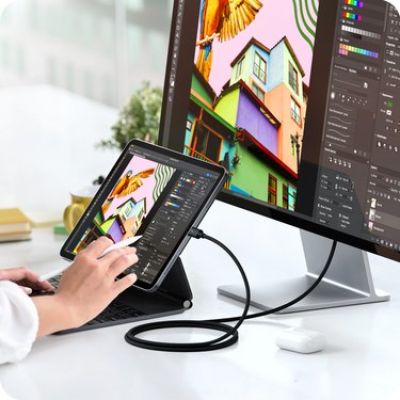 6. Satechi ST-YTB5100K Thunderbolt cable 1 m 120 Gbit/s Black