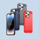 12. Carbon Case for iPhone 14 Pro Max flexible gel back cover blue