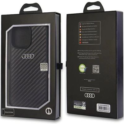3. Audi Carbon Fiber iPhone 14 Pro Max 6.7" black/black hardcase AU-TPUPCIP14PM-R8/D2-BK