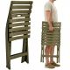 3. 4-Piece Set of Foldable Green Plastic Catering Chairs KOMODO