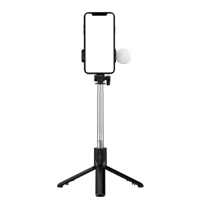 2. Selfie stick WR1YXS telescopic tripod 0.71m with round lamp - black