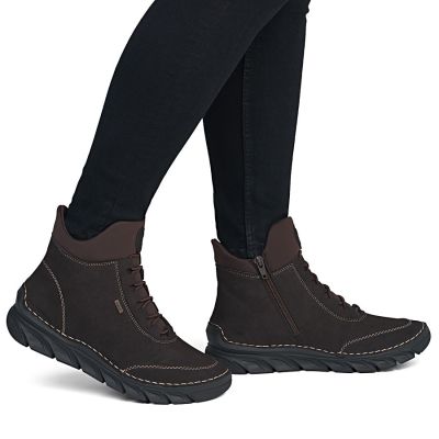 6. Women's comfortable insulated ankle boots chocolate brown Rieker 55069-25