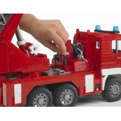 4. BRUDER MAN fire truck with folding ladder