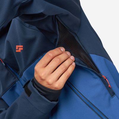 4. Men's Windproof Softshell Rain Jacket Alpinus Pelat Blue - MK18852