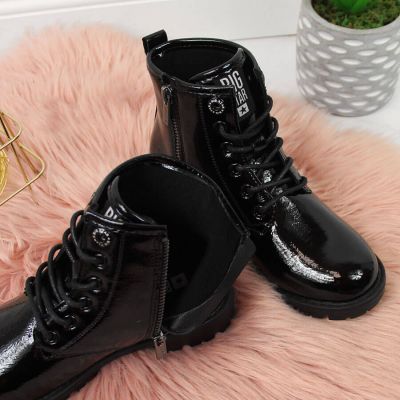 3. Girls' black combat boots Big Star Jr II374045