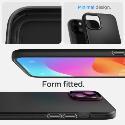 10. Spigen Thin Fit iPhone 15 Plus Case - Black