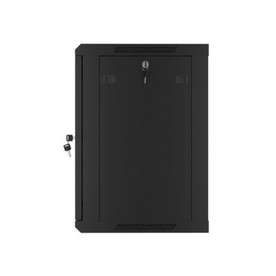 6. Lanberg WF01-6412-00B Wall-mounted RACK Cabinet 19" 12U 600X450 BLACK METAL DOOR (FLAT PACK)