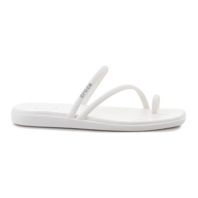 4. CROCS MIAMI TOE LOOP SANDAL IN CHALK 209862-0WV