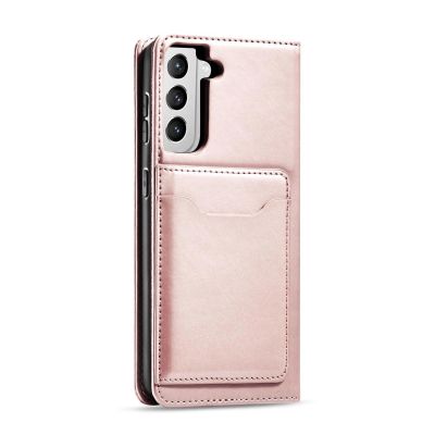7. Magnet Card Case for Samsung Galaxy S22 + (S22 Plus) Pouch Wallet Card Holder Pink
