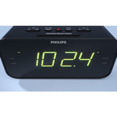 12. Philips TAR3306/12 Alarm Clock Digital Alarm Clock Black