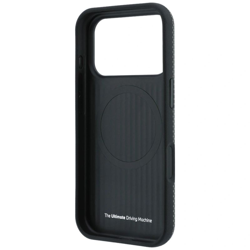 7. BMW M Quadrille Kevlar Tricolor Print Lines MagSafe Case for iPhone 18 Pro / 17 Pro - Dark Gray