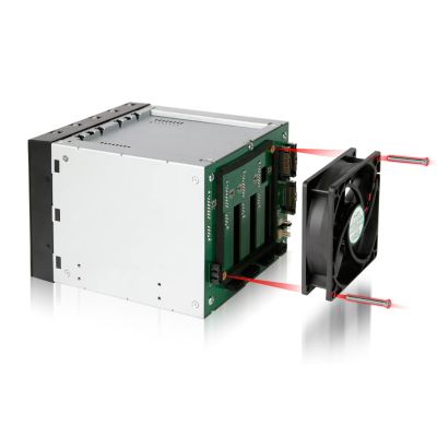 9. IcyDock Mounting Plate 5x8.9cm SATAI-III in 3x5.25" MB155SP-B bk