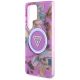 6. Guess Glitter Flowers Triangle Buttons MagSafe case for Samsung Galaxy S25 Ultra - purple