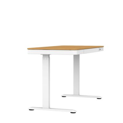 16. Tuckano Electric Height Adjustable Desk ET119W-C White/Oak. Desk top dimensions 120 x 60cm.