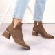 3. Suede high-heeled ankle boots Potocki W WOL213B brown